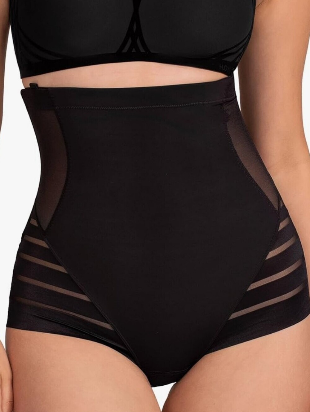 Honeylove NWOT Queen Bruef Black High Waisted Shaperwear Size Large.